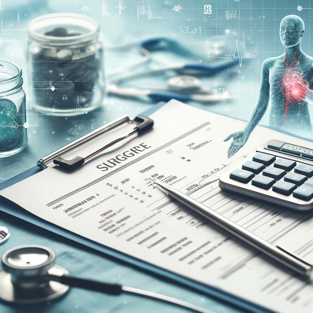 calculator depicting finiancial planning for carpal tunnel surgery